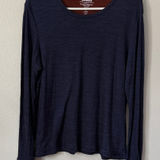 Bombas  Merino Wool Tencel Blend Long Sleeve Shirt Dark Blue Large Photo 0