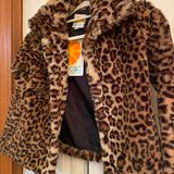 C&C California Leopard Print Faux Fur Jacket Photo 0