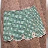 Lilly Pulitzer  size 2 blue green white plaid lattice skirt Photo 0