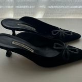 Manolo Blahnik Suede Leather mule slides Size 38 Photo 0