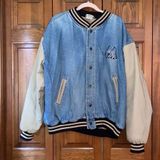 Disney Vintage Mickey Mouse Bomber Denim Jacket Photo 0