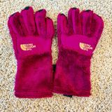 The North Face  Pink Fuzzy Winter Gloves Photo 0