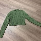 LA Hearts Green Crop Turtleneck Photo 0