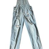 Black Label  distressed overalls size‎ medium Photo 0