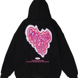 Aelfric Eden No Fear Pink Heart Print Hoodie Photo 0