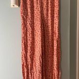 Forever 21 Floral Orange Flowy Pants Photo 0