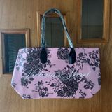 Victoria's Secret Victoria Secret Tote Bag NWT Floral Roses Pink And Black  Photo 0