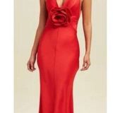 Luxxel Red Rose Halter Dress NWT Sz. S Photo 0