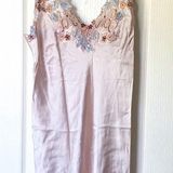 La Perla Slip Maison Rainbow Embroidered Silk Floral Dress Lace Blush Pink M NWT Photo 0