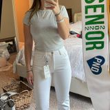 ZARA white mini flare jeans NWT Photo 0