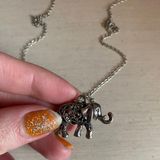 Silver Elephant Charm Necklace Photo 0