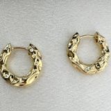 Irregular Small Gold Hoop Earrings for Women Photo 0