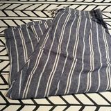 Beach Lunch Lounge blue stripes drawstring pull on pants size large Photo 0
