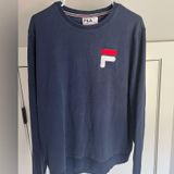 FILA Navy Blue Sweatshirt with Logo Photo 0