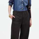 Madewell  Pants Womens Low-Slung Baggy Utility Wide Leg Almost‎ Black Size 31 NEW Photo 0