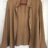 Akris  Taupe Button Up Photo 0