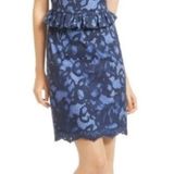 Lilly Pulitzer Kiri Blue Lace Peplum Mini Dress Photo 0