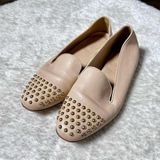 J.Crew  Darby Leather and Gold Studded Cap Toe Flats Photo 0