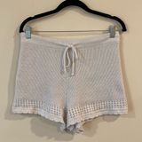 Aerie White High Rise Knit Shorts Size Medium Photo 0