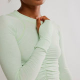 Free People Movement Tempo Ruched Long Sleeve Size XS Photo 0
