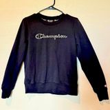 Champion Black Crewneck Sweatshirt Sz M Runs small Photo 0