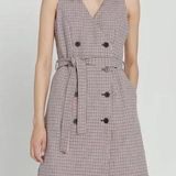 Frank And Oak  Houndstooth Double Vest Tie Dress Photo 0