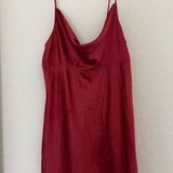 Victoria's Secret Victoria’s Secret Red Satin Slip Mini Dress Sexy Nightgown Lingerie Cowl Neck M Photo 0