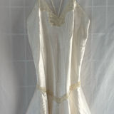 Victoria's Secret Vintage Victoria’s Secret gold label Cream Satin Nightgown lace detail small Photo 0