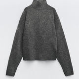 ZARA Grey Turtleneck Sweater Photo 0