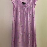 Liz Claiborne Axcess Women’s Short Nightgown Night Dress L Lavender Floral Photo 0