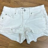 Gap 1969 Summer Cut-Offs Denim Shorts Women's 24 White Frayed Low Rise 5-Pocket Photo 0