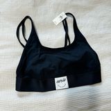 Aerie  Black Strappy Sports Bra with Logo Size S Photo 0