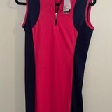 Callaway NWT  Opti-Dri 1/4 Zip Golf Dress Punk and Navy Size Small Photo 0