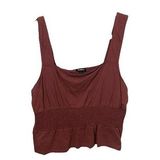 EXPRESS Women's Blouse Top Sleeveless 100% Cotton Size XL Mauve Photo 0