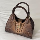 Brahmin  Bag Brown Leather Crocodile Shoulder Photo 0