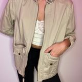 Chico's RHINESTONED KHAKI JACKET Photo 0