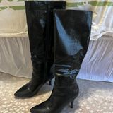 Lulus Black Knee High Boots Photo 0