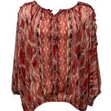 Liverpool coral ikat blouse sz L Photo 0