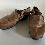 Bare traps quinella Clog sling back wedge heel size 6 brown vegan leather Photo 0