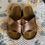 Boutique Gold Espadrille Slides 6.5 Photo 0