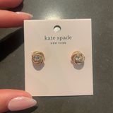 Kate Spade Infinity and Beyond Crystal Knot Stud Earrings Photo 0