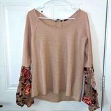Miss Me  Thermal With Big Floral Bell Sleeves Photo 0