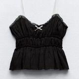 ZARA Black Tank Top NWT Photo 0