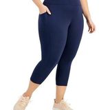 Ideology New Womens Plus Stretch High Rise Leggings Blue 2X Photo 0