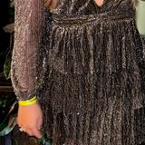 Anna Grace Sparky Black Long Sleeve Dress Photo 0