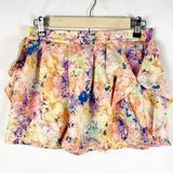 Skies Are Blue  Watercolor Ruffle Shorts in Small Photo 0