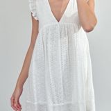 Mustard Seed White Embroidered Cotton Boho Dress ZARA Summer Photo 0
