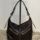 Dooney & Bourke Brown Leather Hobo Bag with Slouchy Design Photo 0
