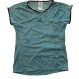 Adidas climacool green scalloped mesh jersey like scoop tee Photo 0