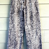 LIONESS Leopard Cheetah Animal Print Denim 100% Cotton Jeans Pants Womens XS Photo 0
